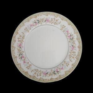 Kenwood Japan Floral Bread Plates Set 2 Vintage Pink Roses Gold Trim Porcelain